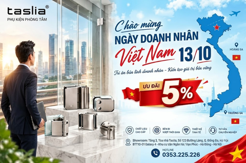 Ngày Doanh nhân Việt Nam 13/10: Taslia nâng tầm không gian phòng tắm từ những chi tiết hoàn thiện