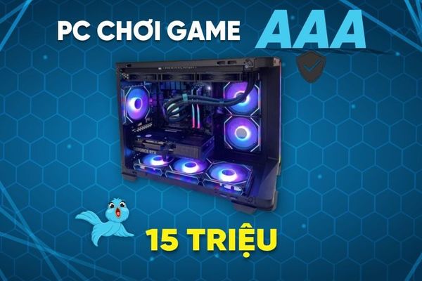 Build PC 15 triệu 2025 – Cấu hình chơi game AAA mượt, giá tốt tại Vi Tính Hoàng Long
