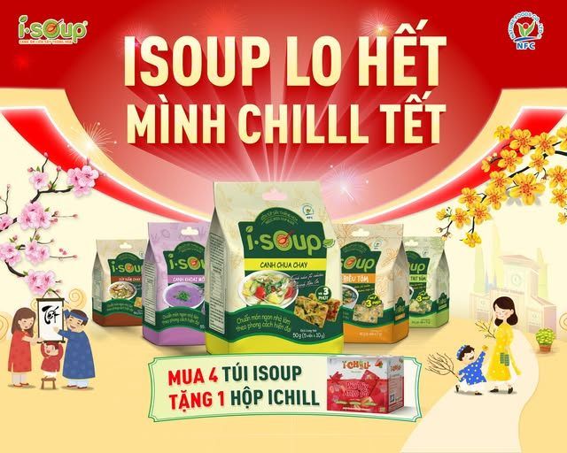 ISOUP LO HẾT - MÌNH CHILL TẾT, MUA 4 TÚI CANH LÀ NHẬN QUÀ ICHILL VỀ TAY