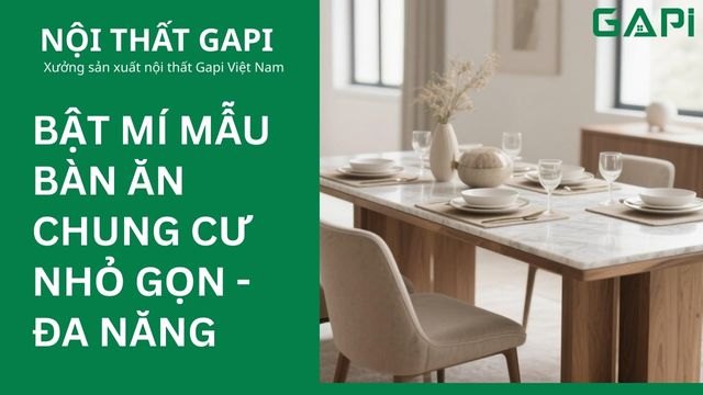 Bật mí mẫu bàn ăn chung cư nhỏ gọn - đa năng hiện nay