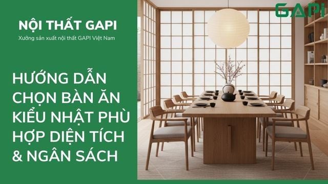 Hướng dẫn chọn bàn ăn kiểu Nhật phù hợp với diện tích & ngân sách