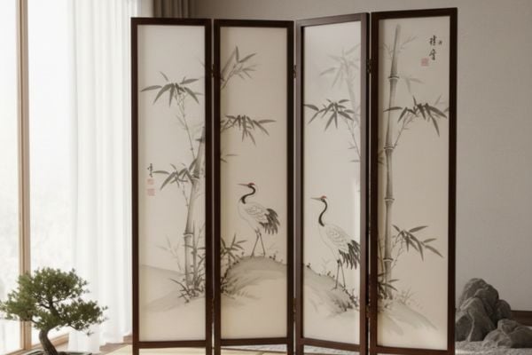 bình phong gấp di động