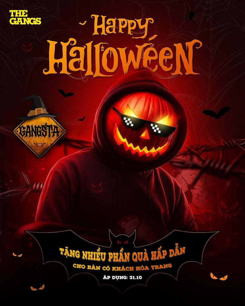 🎃 HALLOWEEN ĐẾN RỒI – GANGSTA SẴN SÀNG CHƯA? 👻