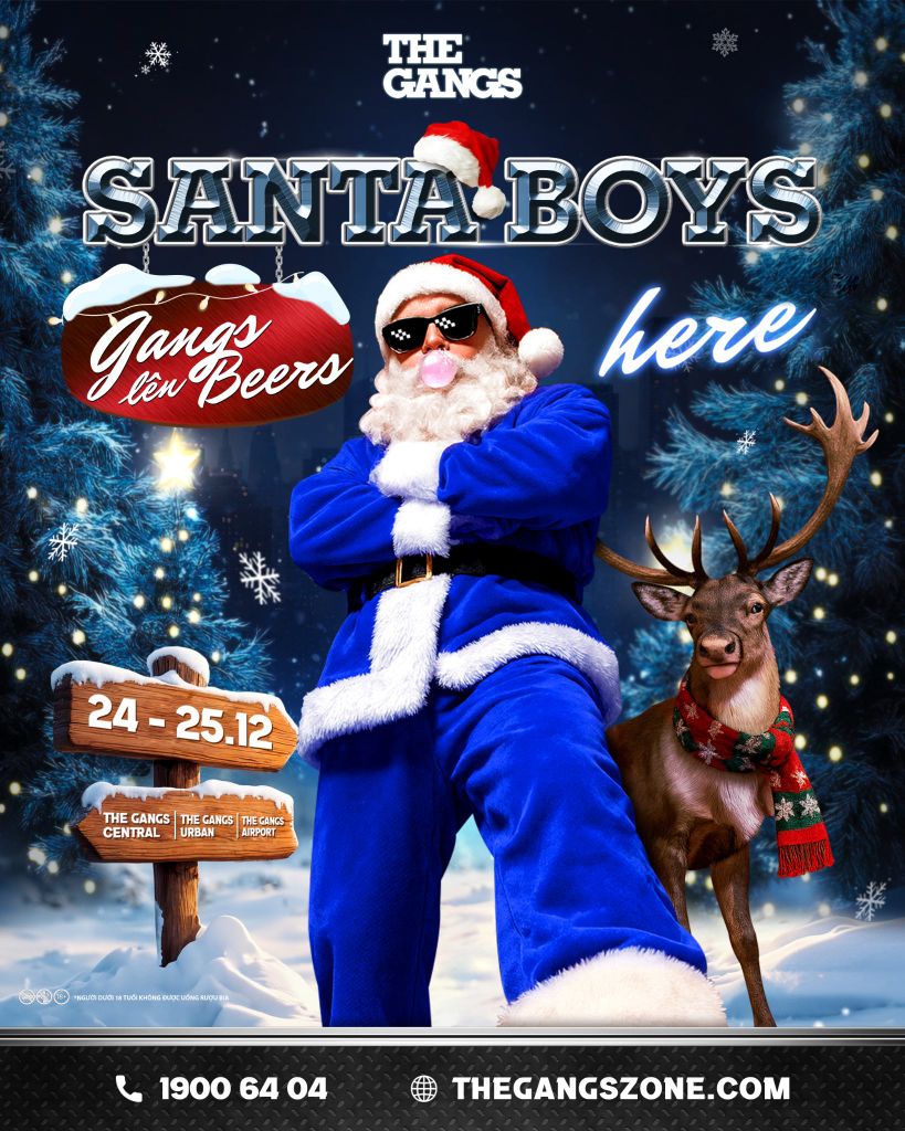 Santa Boys are here – Gangs, cheers with beers!