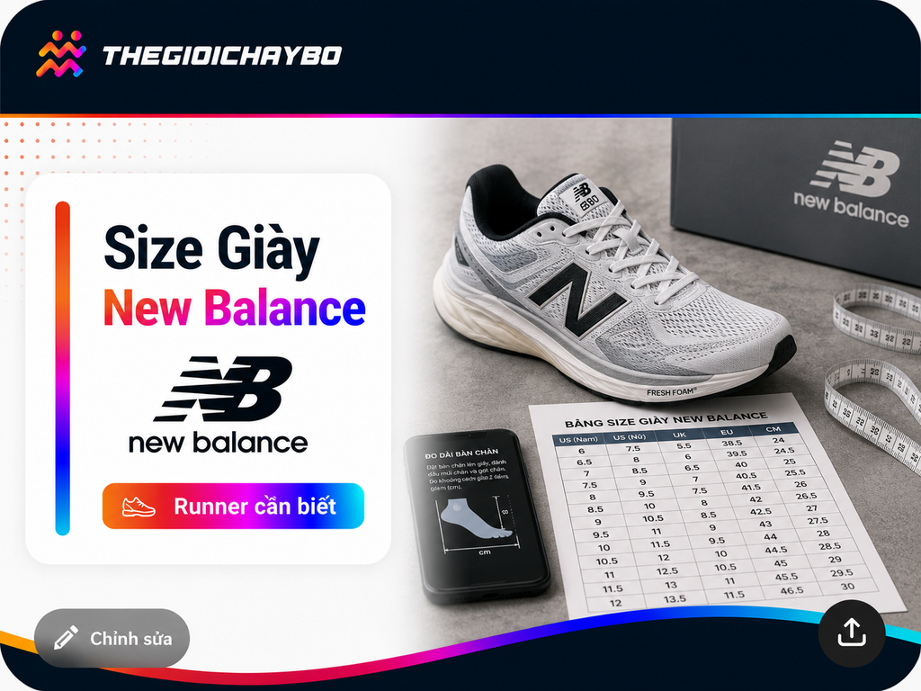 Size Giày New Balance: Bảng Nam Nữ Và Cách Chọn Chuẩn
