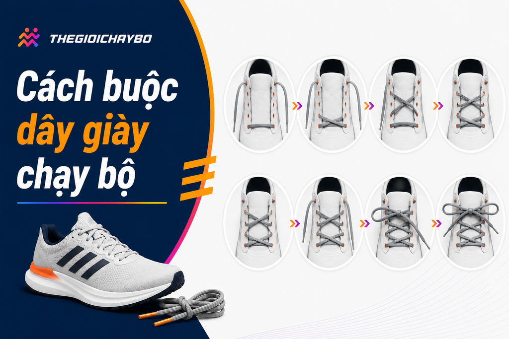 Cách buộc dây giày chạy bộ đúng chuẩn