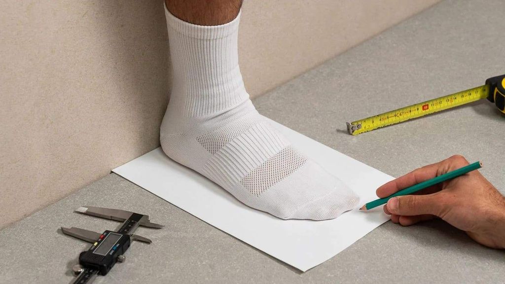 Chuẩn bị dụng cụ đo size giày