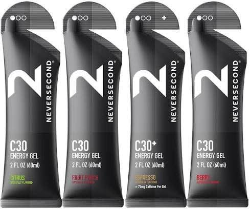 Neversecond C30 Energy Gel maltodextrin fructose 30g carb