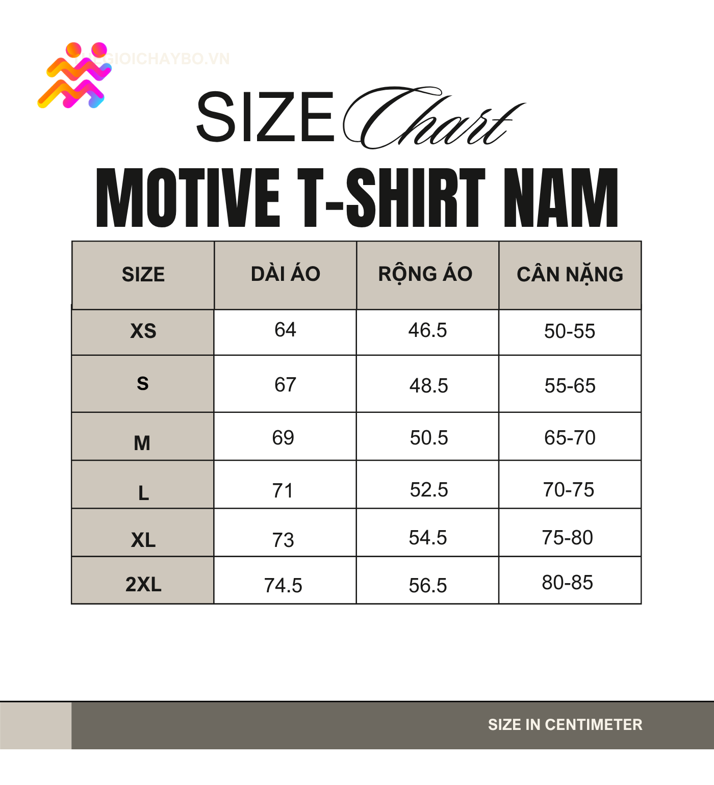 Hướng dẫn chọn Size