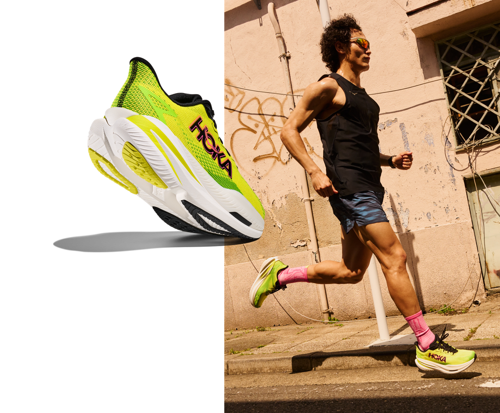 Runner chạy tempo với giày HOKA Mach X 3