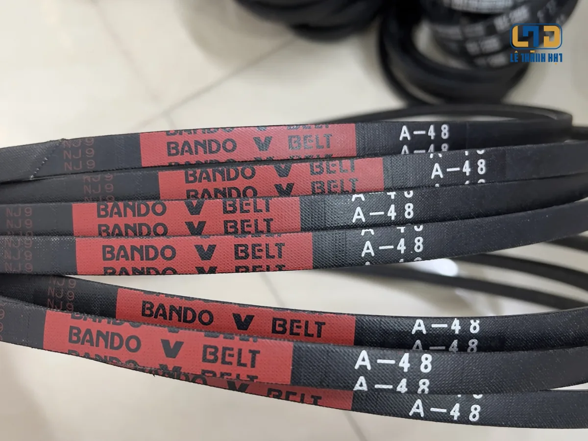 Dây curoa thang Bando A48 với mã sản phẩm in rõ trên dây