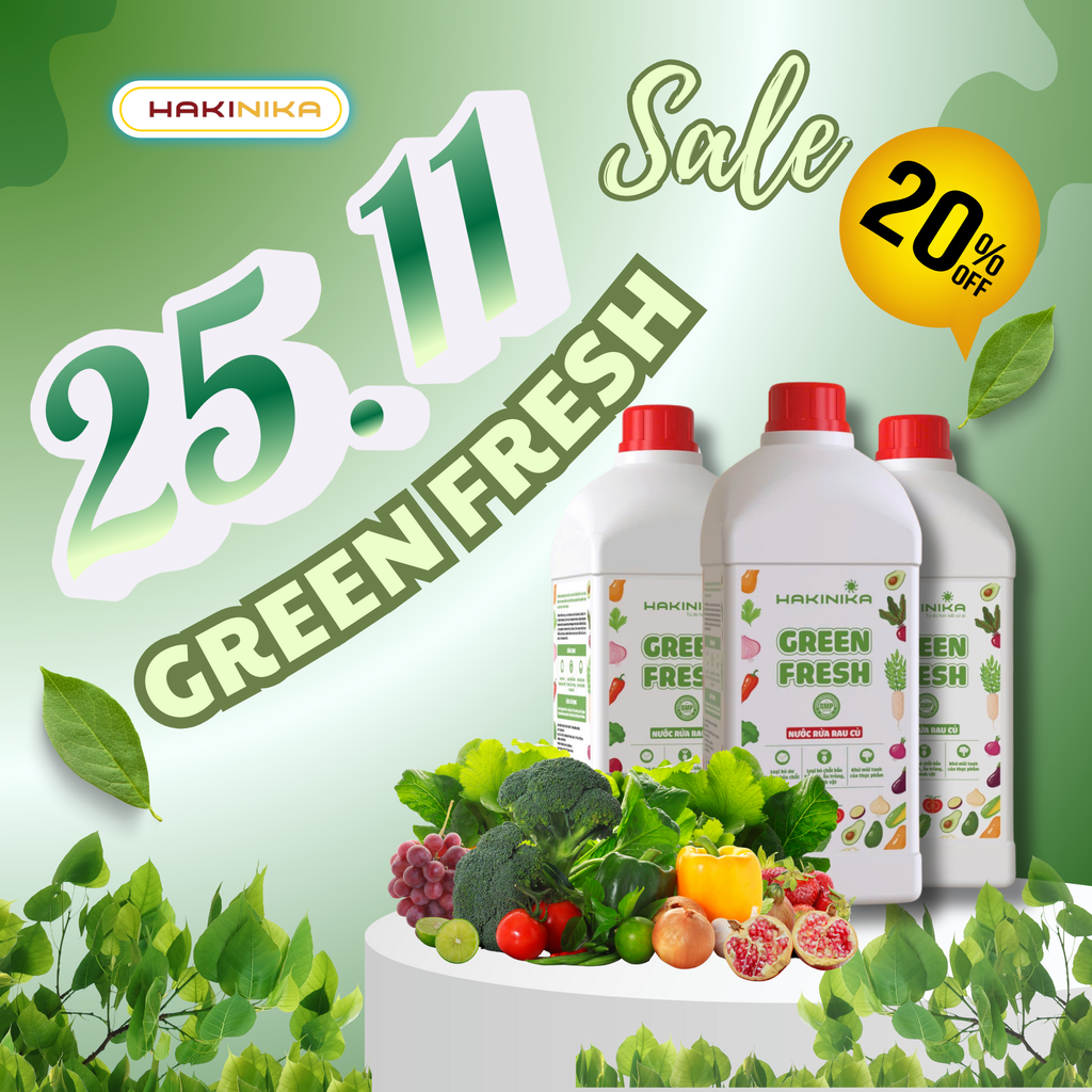 ⚡ BẢO VỆ SỨC KHỎE GIA ĐÌNH CHỈ TRONG 3-5 PHÚT – GREEN FRESH GIẢM 20% DUY NHẤT NGÀY 25/11/2025