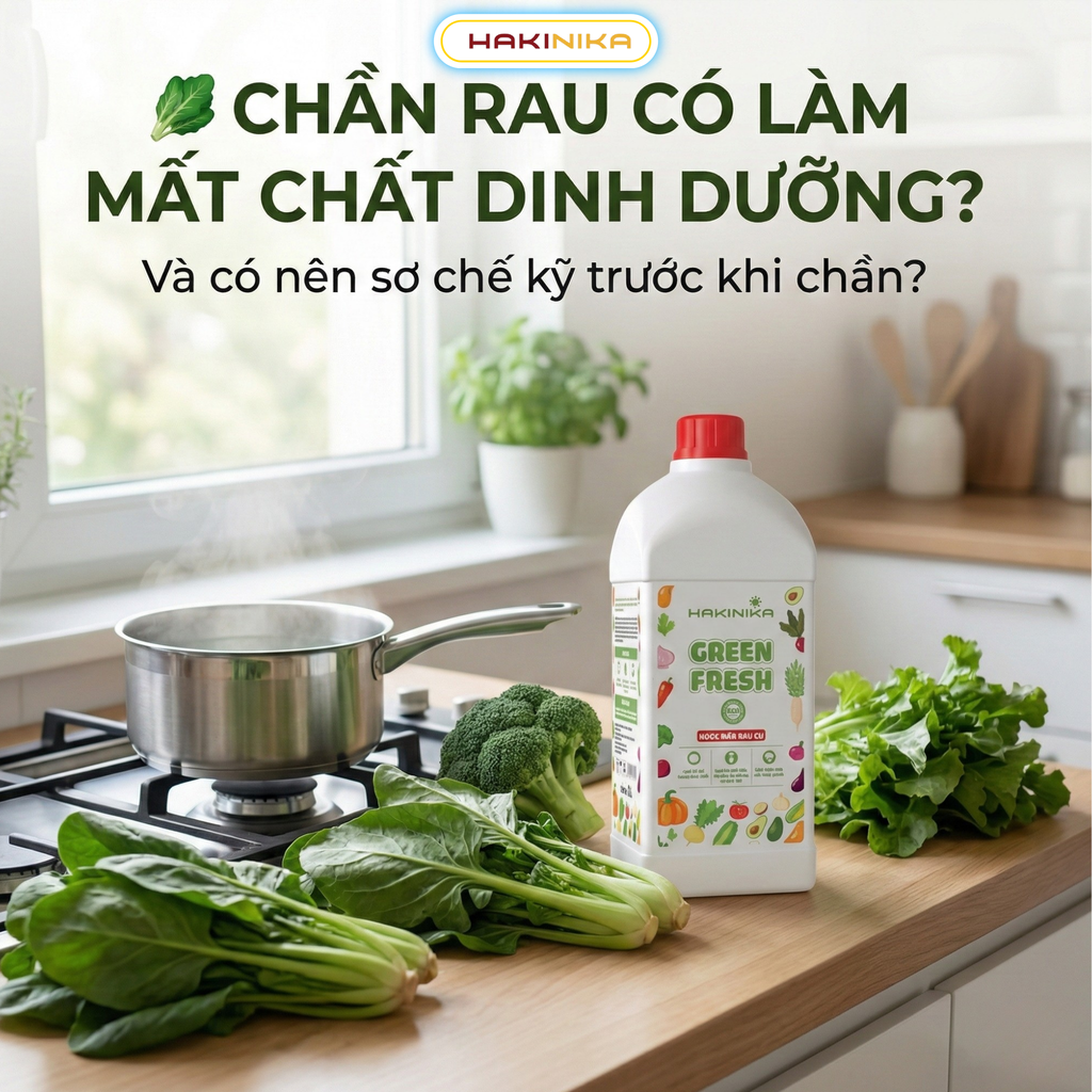 CHẦN RAU CÓ LÀM MẤT CHẤT DINH DƯỠNG?  VÀ CÓ NÊN SƠ CHẾ KỸ TRƯỚC KHI CHẦN?