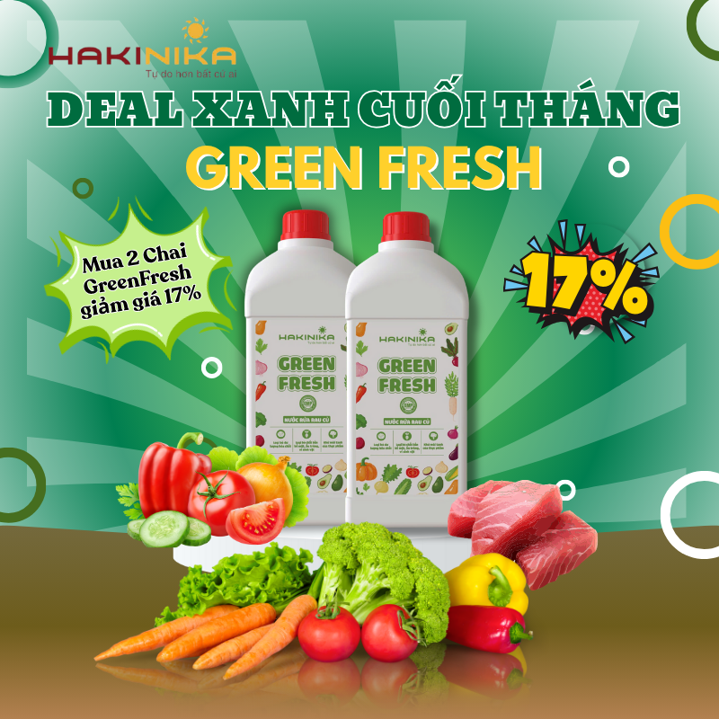 🚀  GIẢM SỐC 17% 💥  DEAL XANH CỰC HOT CUỐI THÁNG  📢  MUA 2 CHAI GREENFRESH, RINH ƯU ĐÃI LIỀN TAY!