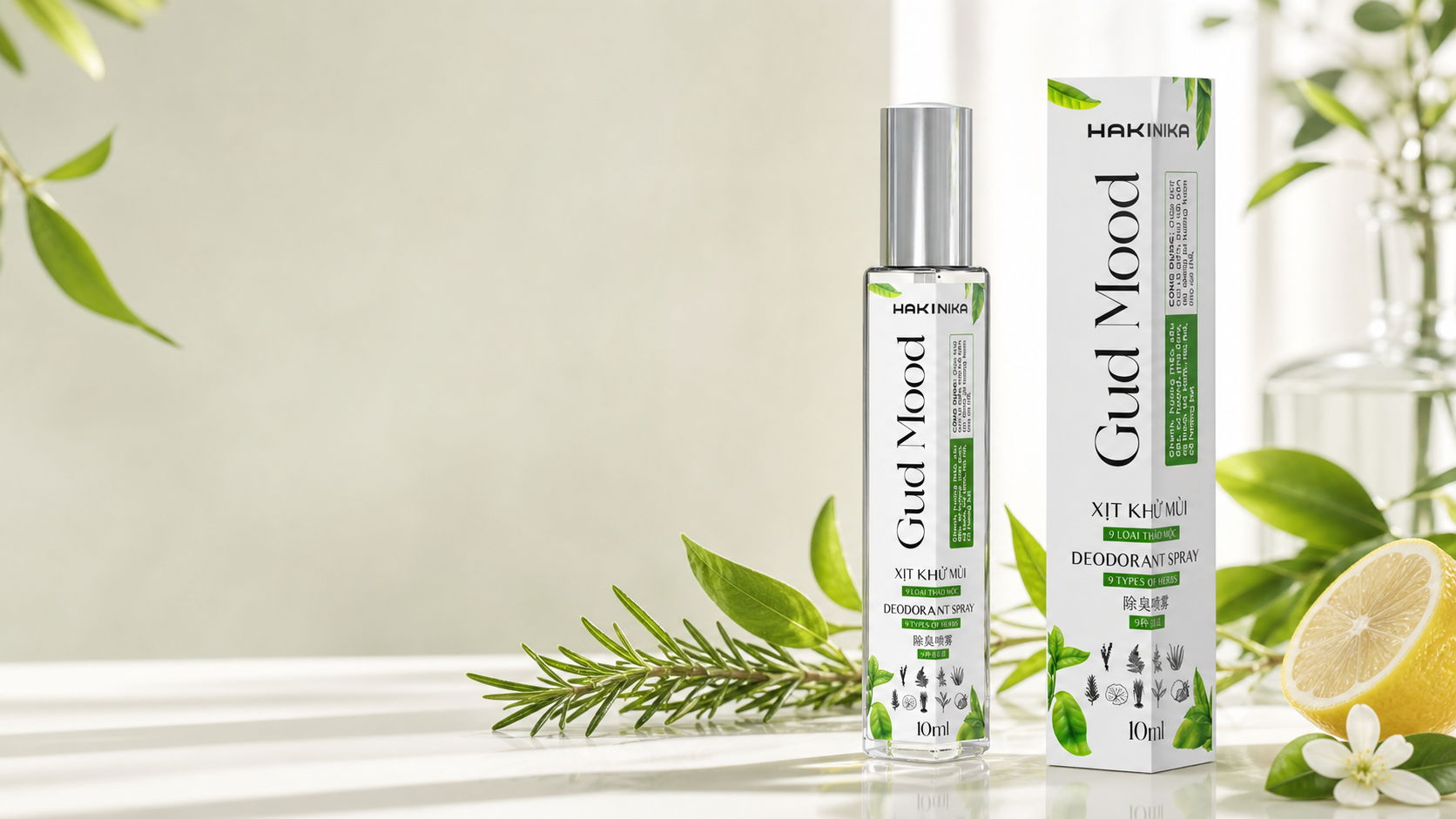 Gudmood xịt khử mùi thảo mộc 10ml