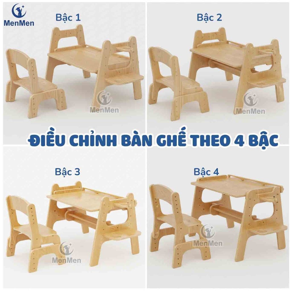 Bàn Học Montessori Đa Năng: Chọn Mẫu Nâng Hạ 4 Cấp Độ Phù Hợp Chiều Cao Bé 2-8 Tuổi
