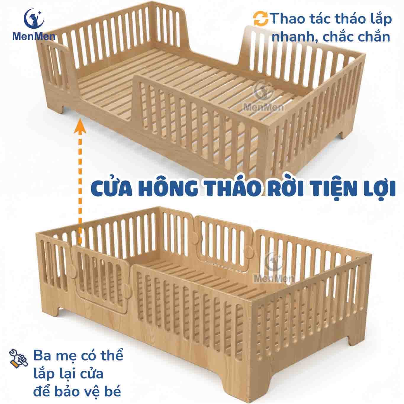 Giường gỗ MenMen Montessori 9