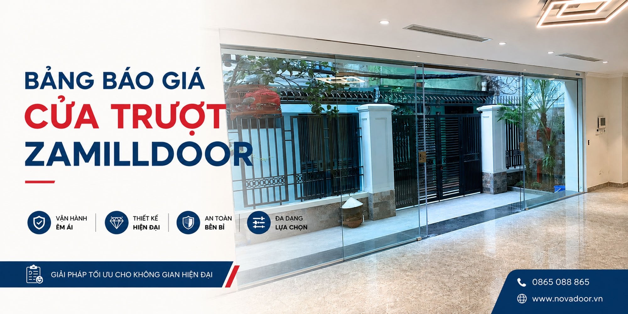 Bảng báo giá cửa lùa Zamilldoor
