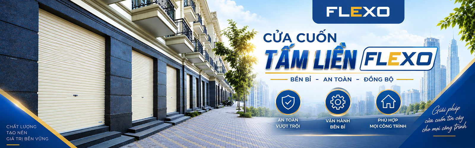 Cửa cuốn tấm liền Flexo