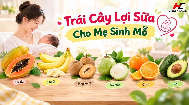 Top 7 Loại Trái Cây Lợi Sữa Cho Mẹ Sinh Mổ: Sữa Dạt Dào, Mau Lành Vết Mổ Và Không Lo Táo Bón