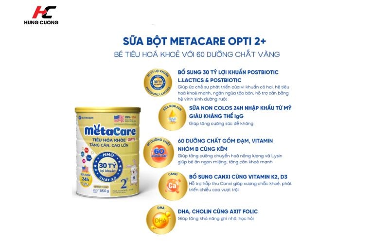 Thành phần nổi bật của MetaCare Opti 2+