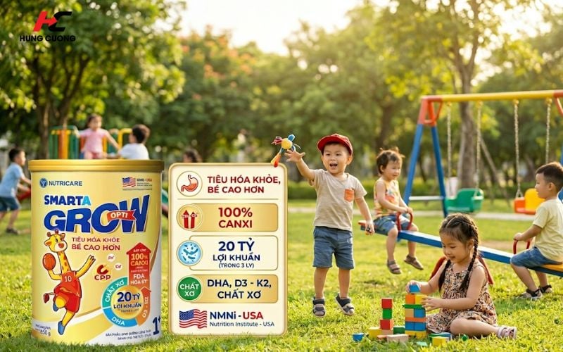 Thành phần nổi bật của sữa bột Smarta Grow Opti 1+