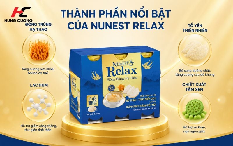 Thành Phần Nổi Bật Của Nunest Relax Đông Trùng Hạ Thảo