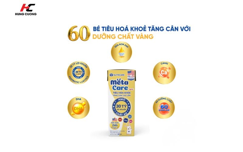 Thành phần nổi bật của sữa Metacare pha sẵn mẫu vàng