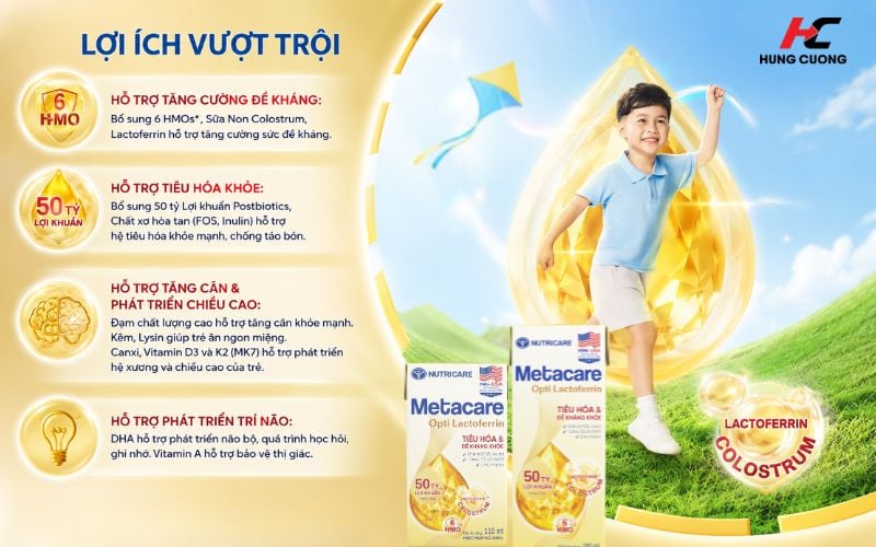 Công dụng của sữa MetaCare Opti Lactoferrin pha sẵn
