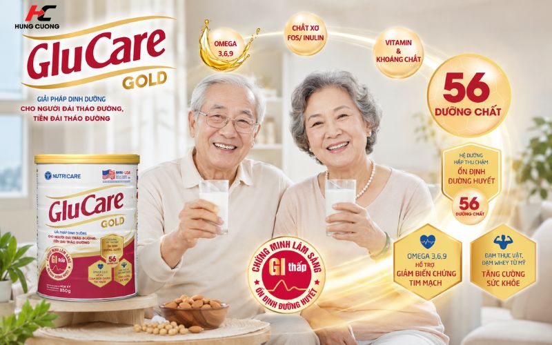 Thành phần nổi bật của sữa bột Glucare Gold