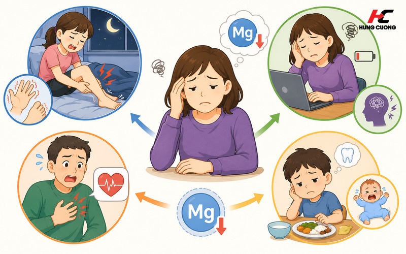 Dấu hiệu khi cơ thể bị thiếu hụt chất Magie