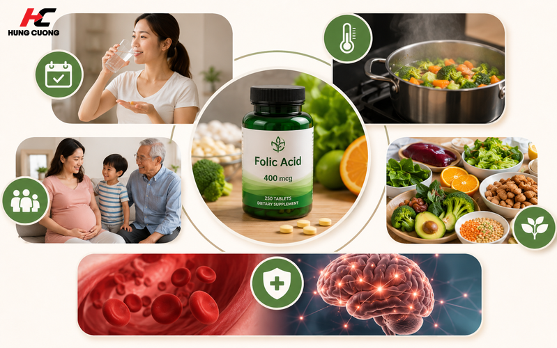 Những lưu ý quan trọng khi bổ sung Axit Folic