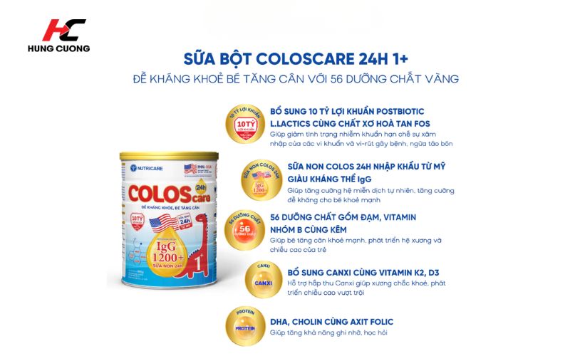 Công dụng nổi bật của sữa ColosCare 1
