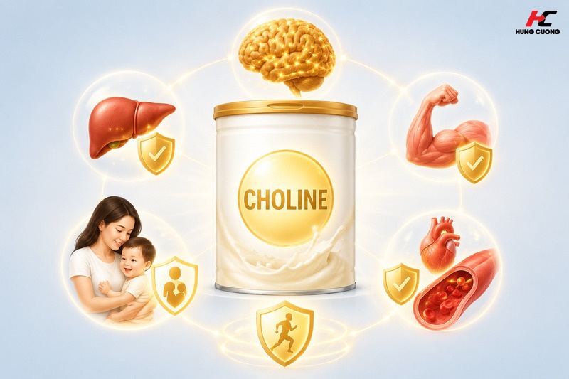 Uống sữa chứa Choline mang lại những lợi ích về mặt sinh học mà thực phẩm thô không thể đáp ứng đầy đủ