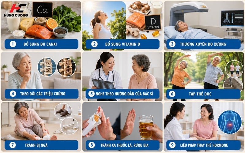 Biện pháp phòng ngừa và hỗ trợ điều trị bệnh loãng xương