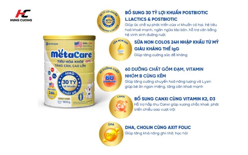 Công dụng của Metacare Opti 0+