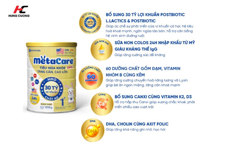 Công dụng của Metacare Opti 1+