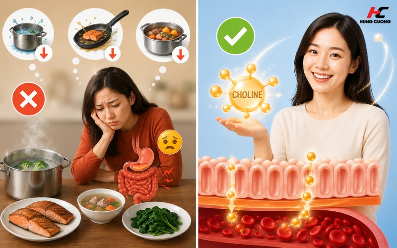 Chỉ bổ sung Choline từ thực phẩm tự nhiên là chưa đủ
