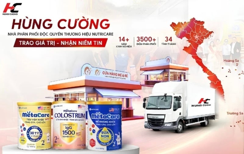 Hùng Cường nhà phân phối độc quyền của thương hiệu Nutricare