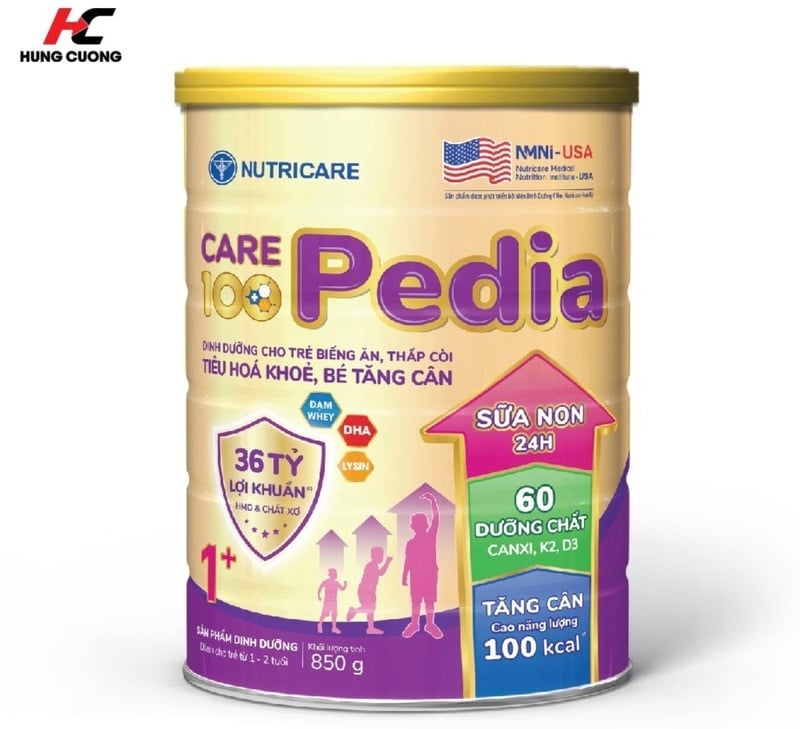 Sữa bột Nutricare Care 100 Pedia 1+