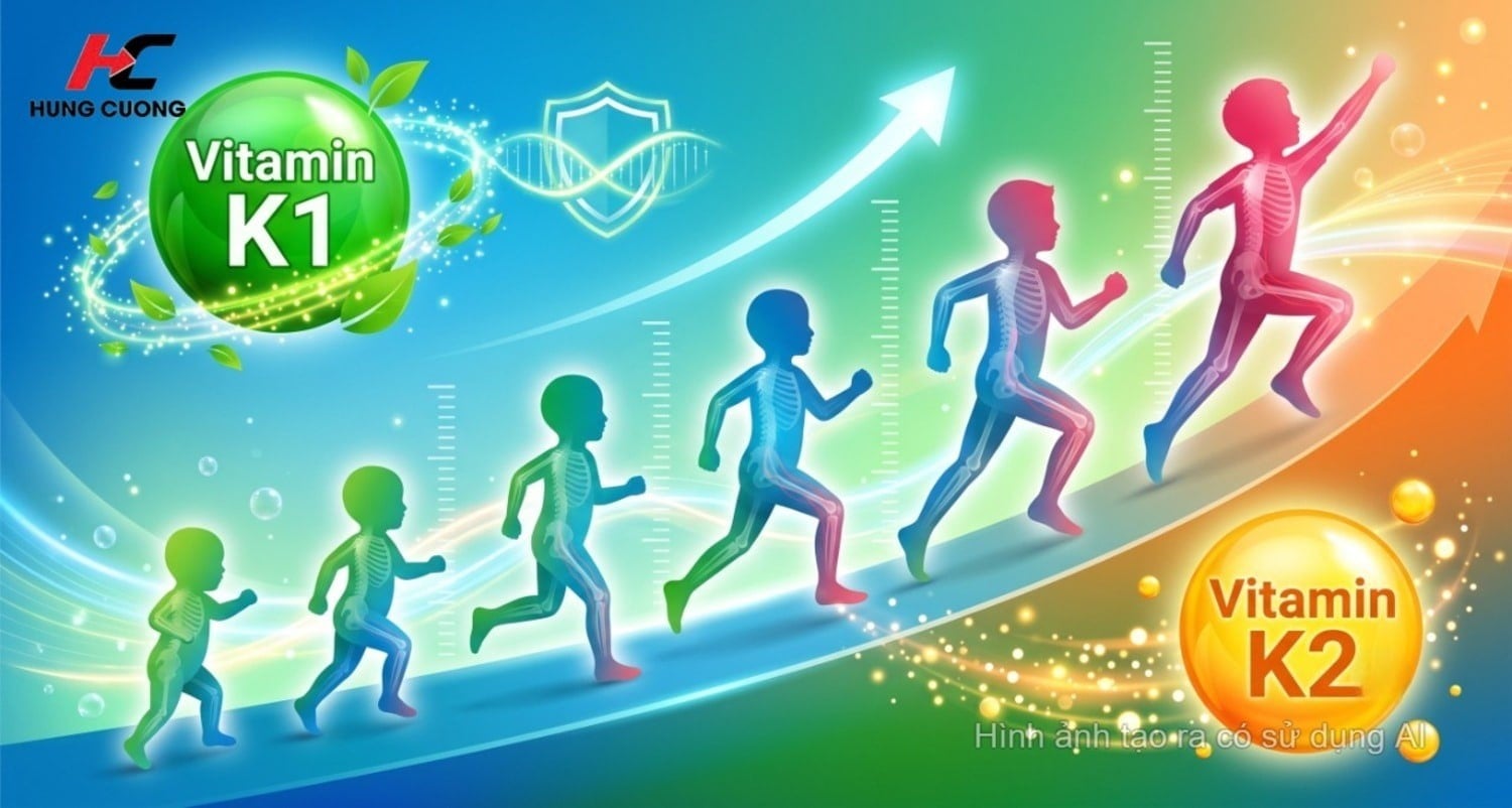 Bổ sung Vitamin K1 & K2 cho nhóm đối tượng trẻ em đang đà phát triển