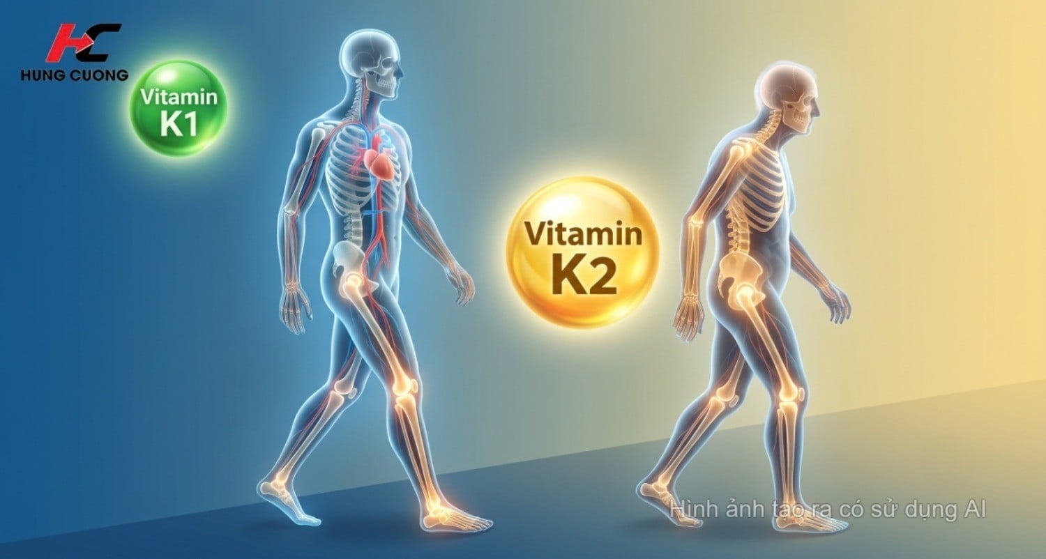 Chế độ bổ sung Vitamin K1 & K2 cho người lớn tuổi và người trung niên