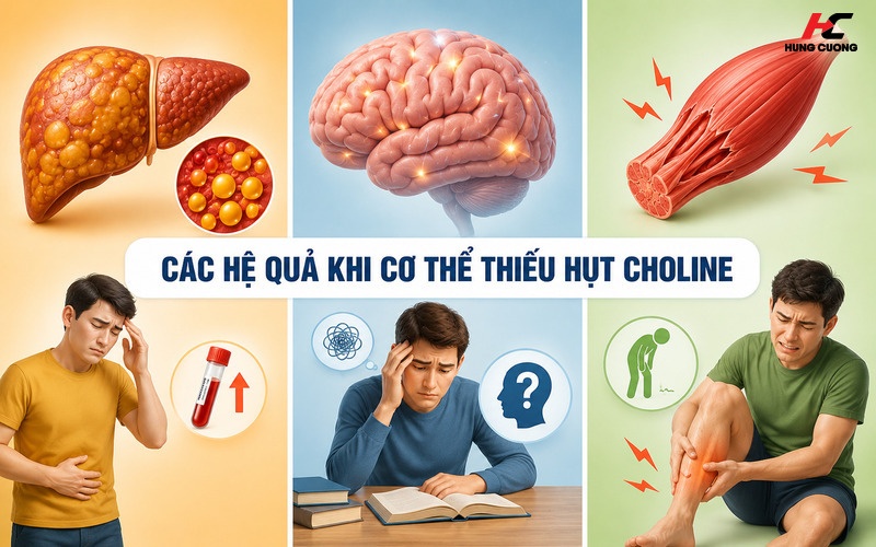 Các hệ quả khi cơ thể thiếu hụt Choline