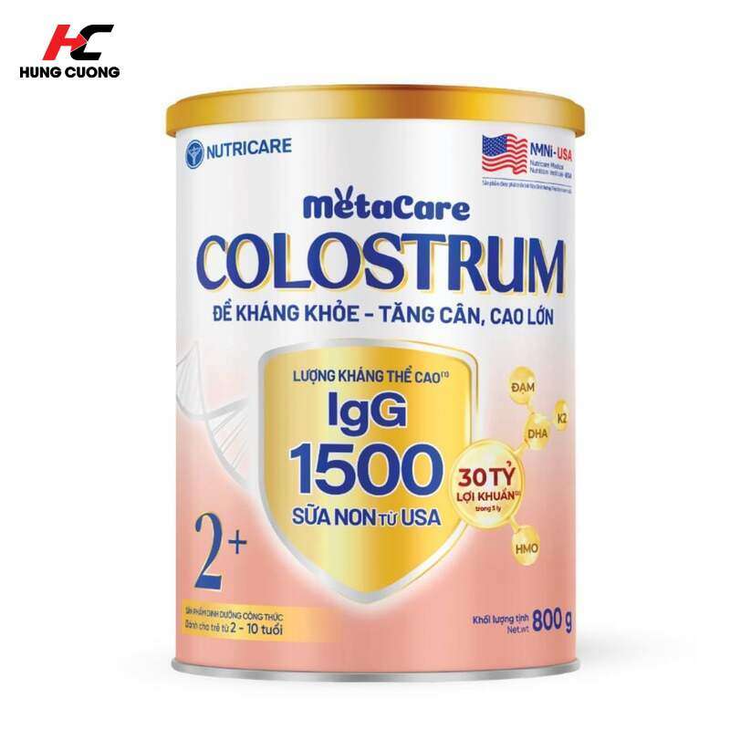 Sữa bột MetaCare Colostrum 2+ – Đề kháng vững vàng, tăng cân, cao lớn
