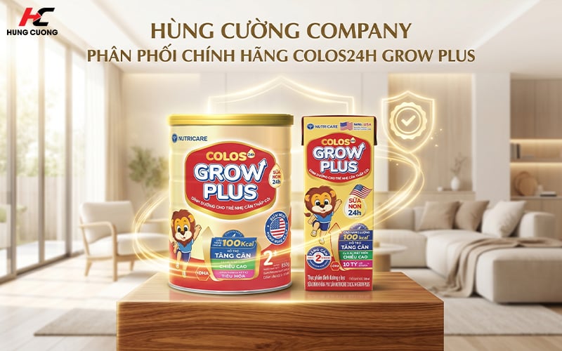 Hùng Cường Company phân phối sữa Colos24 Grow Plus chính hãng