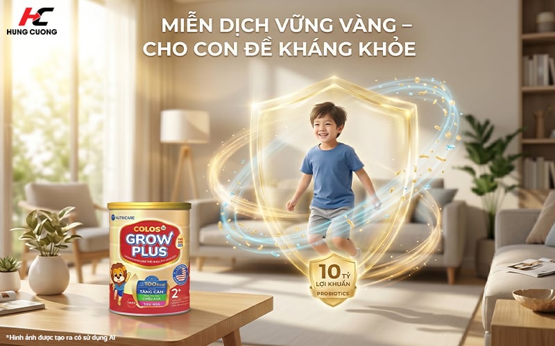 Sữa Colos24 Grow Plus chứa 10 tỷ lợi khuẩn cho bé miễn dịch tốt