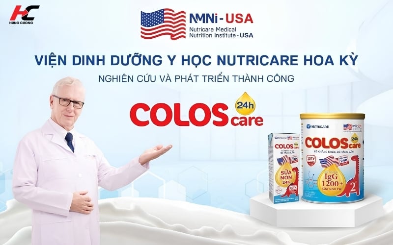 ColosCare 24h sản phẩm được Viện Dinh Dưỡng Y Học Nutricare Hoa Kỳ nghiên cứu