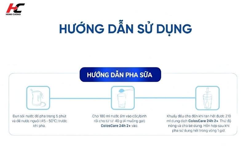 Hướng dẫn sử dụng sữa ColosCare 24h