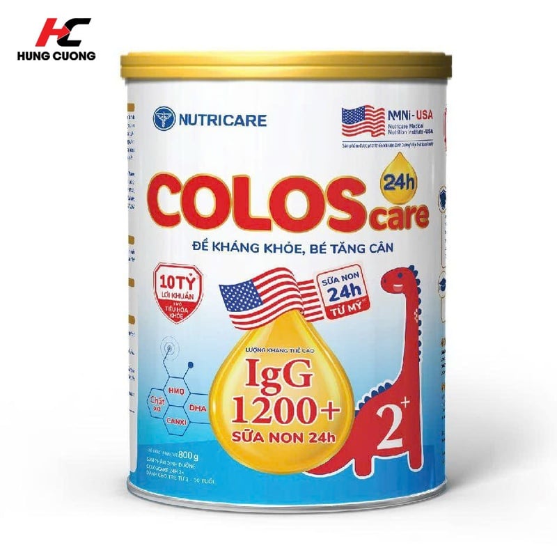 sữa coloscare 24h bé tăng cân