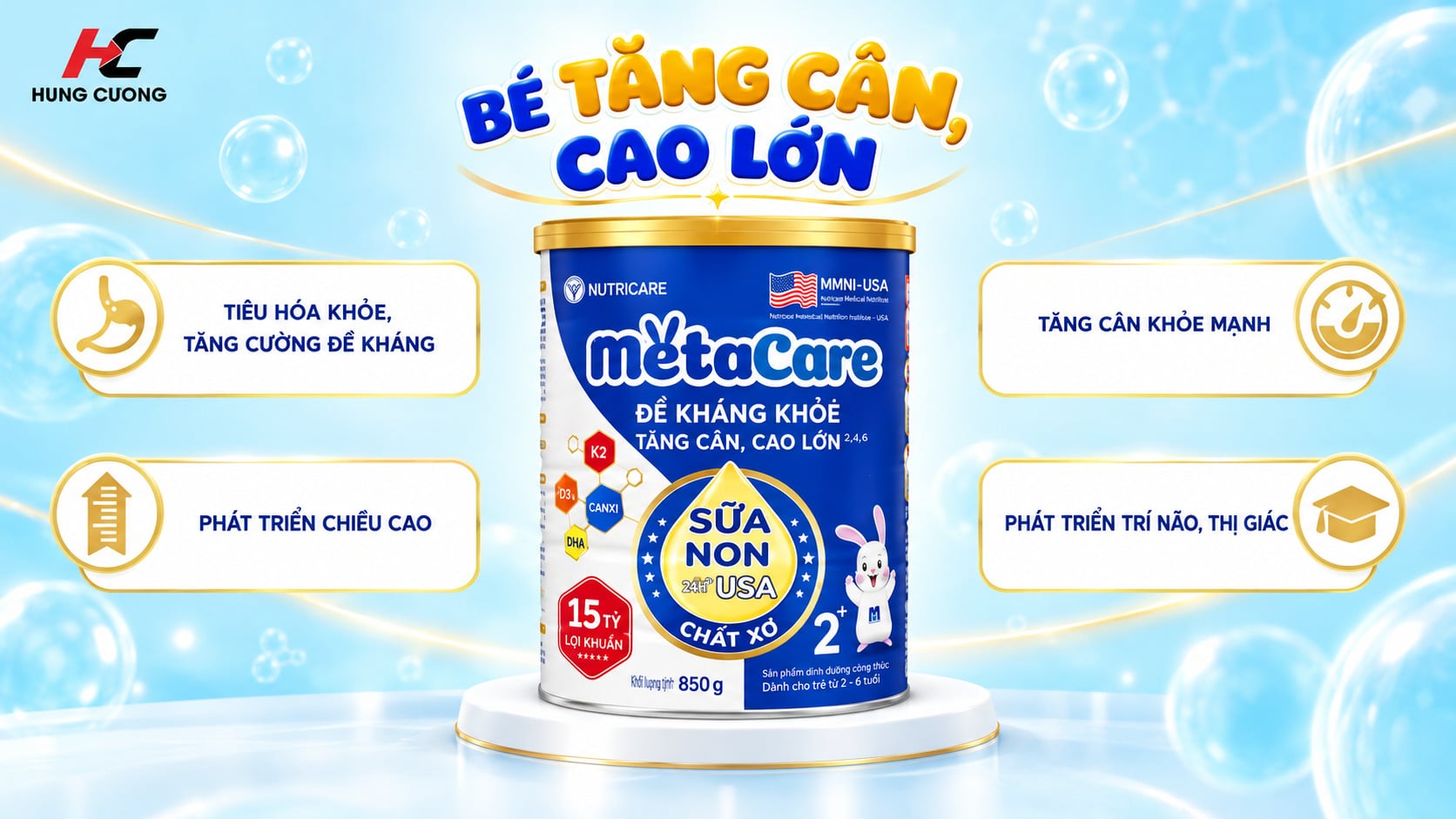 Sữa bột metacare xanh số 2